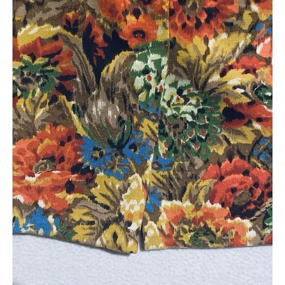 Talbots Skirt Womens 8 Autumn Floral Straight Pencil Knee Length Fully Lined - Picture 5 of 8